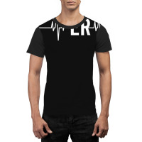 Emergency Medicine Physician Nurse Gift Er Heartbeat Graphic T-shirt | Artistshot