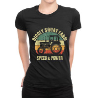 Diddly Squat Farm Speed And Power Tractor Farmer Vintage T Shirt Ladies Fitted T-shirt | Artistshot