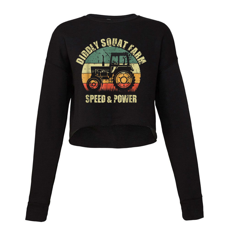 Diddly Squat Farm Speed And Power Tractor Farmer Vintage T Shirt Cropped Sweater by matheeishilo | Artistshot