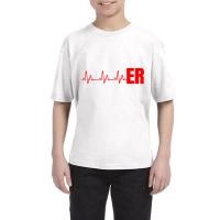 Emergency Medicine Emergency Room Nurse Er Heartbeat T Shirt Youth Tee | Artistshot