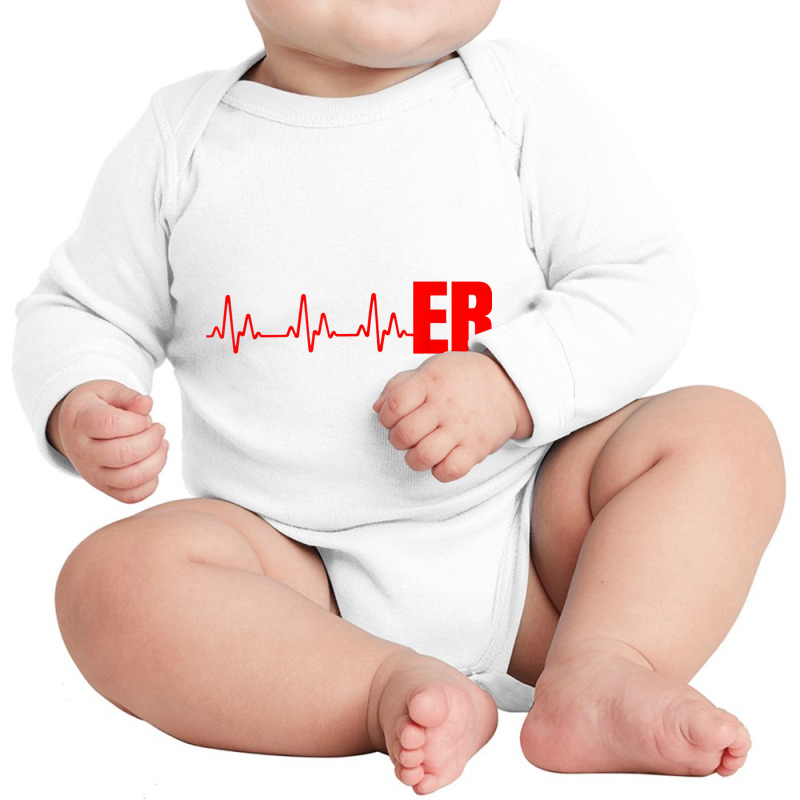 Emergency Medicine Emergency Room Nurse Er Heartbeat T Shirt Long Sleeve Baby Bodysuit | Artistshot