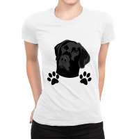 Dog Silhouette Word Cloud (white) Ladies Fitted T-shirt | Artistshot