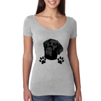 Dog Silhouette Word Cloud (white) Women's Triblend Scoop T-shirt | Artistshot