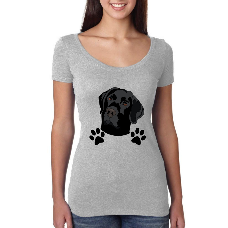 Dog Silhouette Word Cloud (white) Women's Triblend Scoop T-shirt by lorismerch | Artistshot