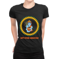 Happy Krishna Janmashtami, Funny Gift Idea Ladies Fitted T-shirt | Artistshot