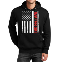 Water Ski Usa American Flag Funny Waterskiing T Shirt Unisex Hoodie | Artistshot