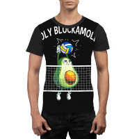 Holy Blockamole Volleyball Shirt Player Blocker Avocado Graphic T-shirt | Artistshot