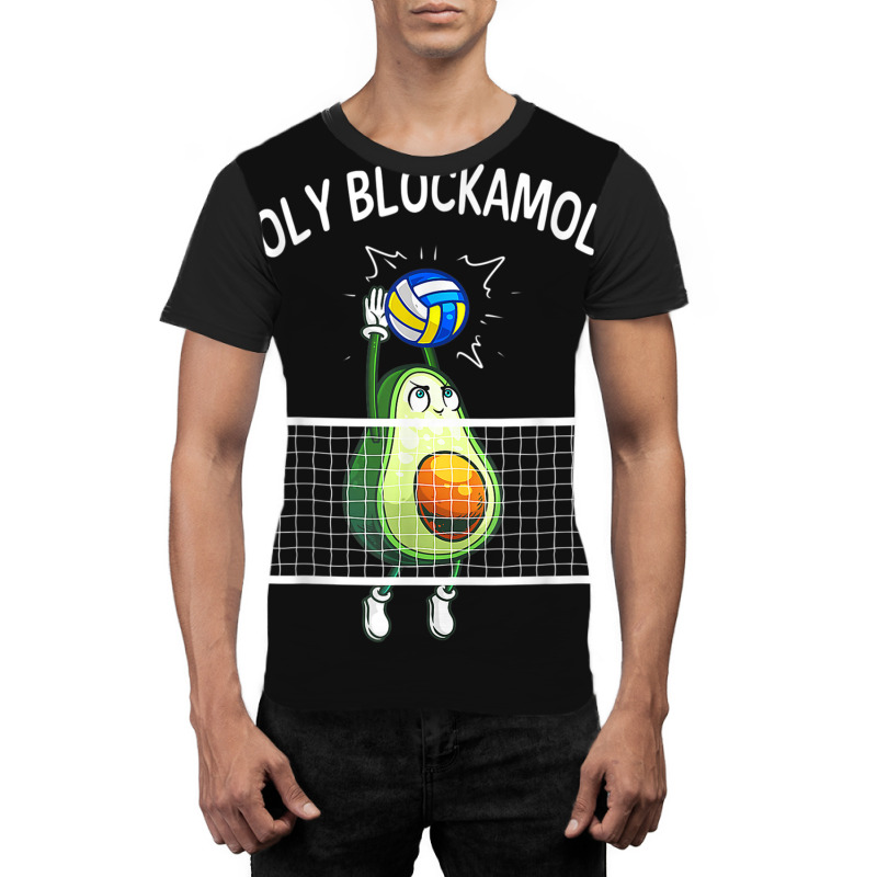 Holy Blockamole Volleyball Shirt Player Blocker Avocado Graphic T-shirt by AmberAThompson | Artistshot