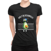 Holy Blockamole Volleyball Shirt Player Blocker Avocado Ladies Fitted T-shirt | Artistshot