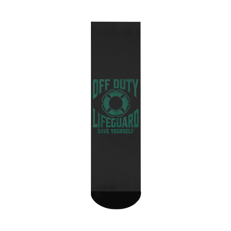 Off Duty Lifeguard Save Yourself, Lifeguard For Men & Women Tank Top Crew Socks | Artistshot