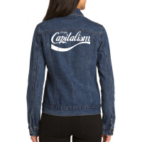 Enjoy Capitalism T Shirt Ladies Denim Jacket | Artistshot