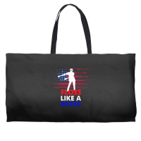 Floss Like A Boss American Flag 4th Of July Weekender Totes | Artistshot