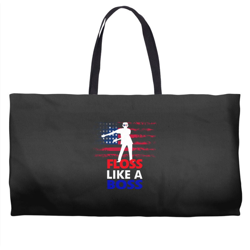 Floss Like A Boss American Flag 4th Of July Weekender Totes | Artistshot