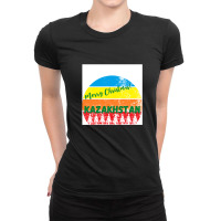 Merry Christmas Kazakhstan 1 Ladies Fitted T-shirt | Artistshot