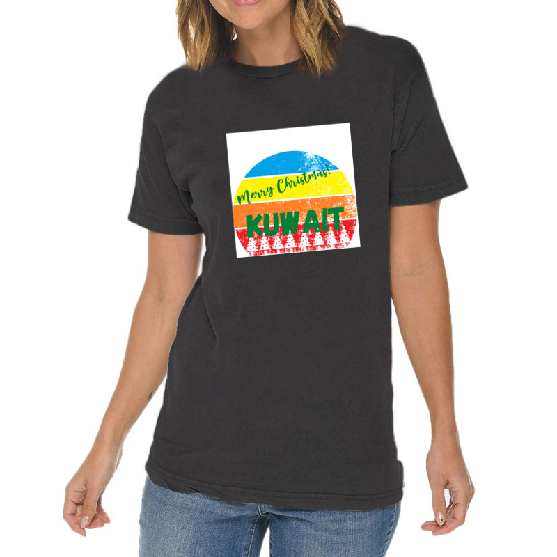 Merry Christmas Kuwait Vintage T-Shirt by CarmenMyrick | Artistshot