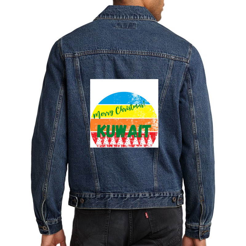 Merry Christmas Kuwait Men Denim Jacket by AndreaSaizon | Artistshot