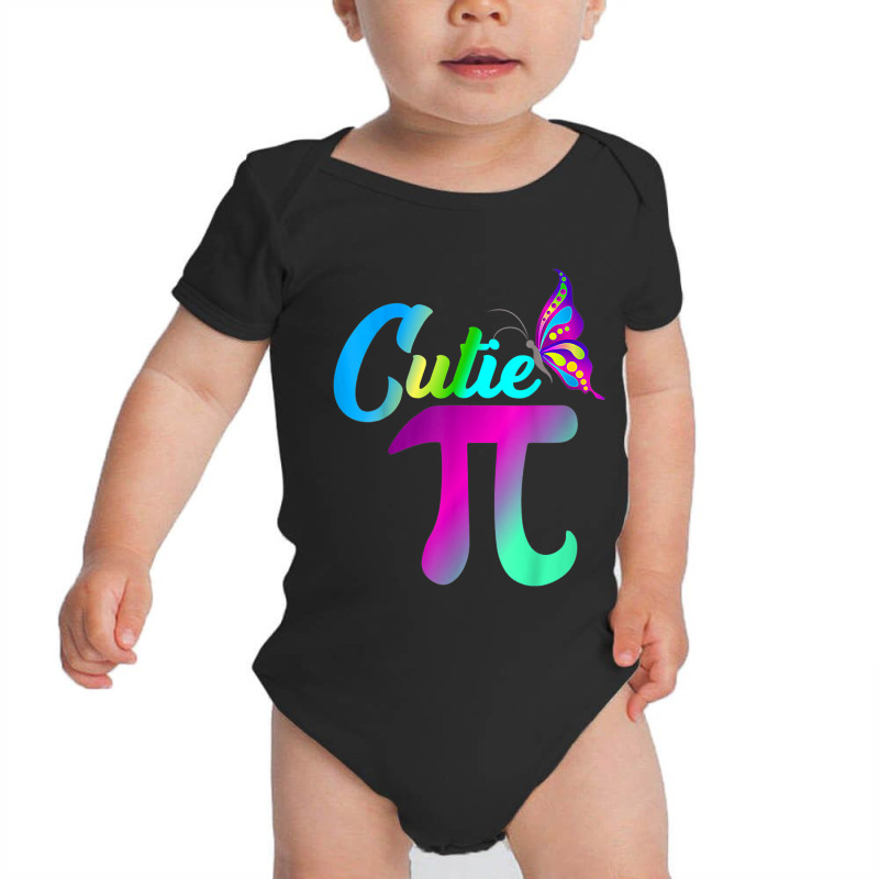 Pi Day Funny Cute Cutie Pi Pretty Math Butterfly Girls Pi Baby Bodysuit | Artistshot