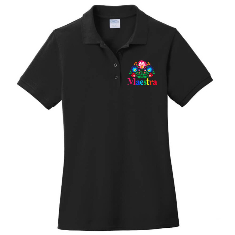 Maestra Proud Spanish Teacher Bilingual Teacher Latina T Shirt Ladies Polo Shirt by wafaha | Artistshot