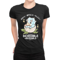 Kawaii Baby Dinosaur Triceratops Incredible Adorable Ladies Fitted T-shirt | Artistshot