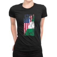 Usa Nigeria Flags - United States Of America, Nigerian Ladies Fitted T-shirt | Artistshot