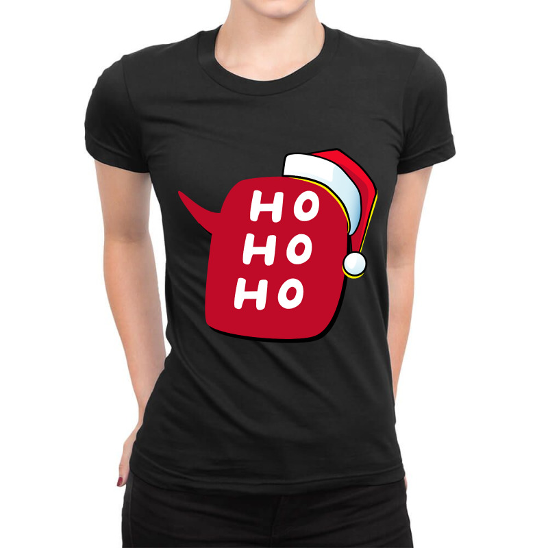 Ho Ho Ho Ladies Fitted T-Shirt by declangreenwood | Artistshot