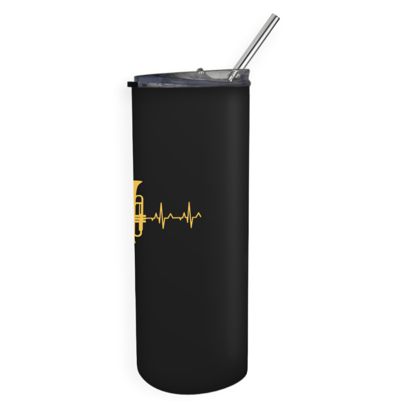 Trumpet Heartbeat T-shirt - Trumpet Player Shirt Skinny Tumbler | Artistshot