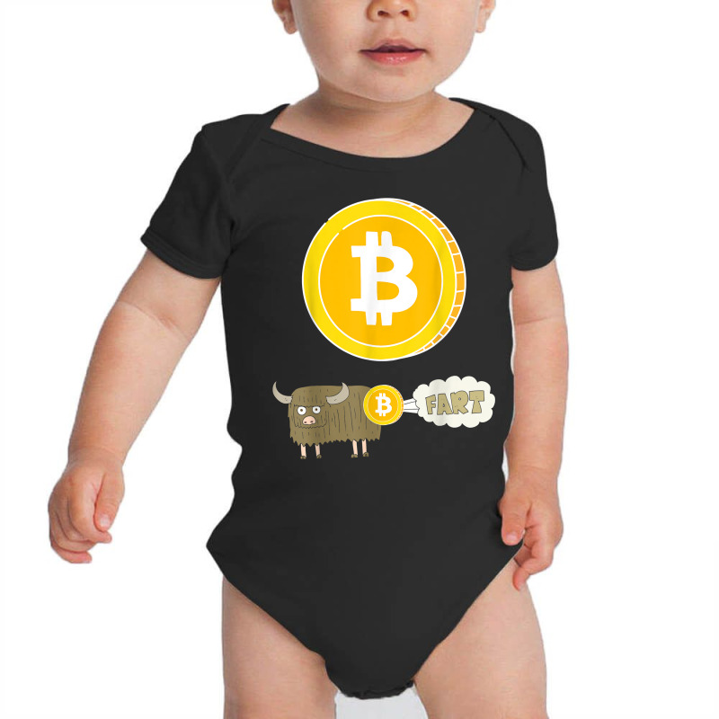 Bitcoin Bull Fart   Funny Crypto Currency Stock Market Humor T Shirt Baby Bodysuit by mollyschq6z | Artistshot