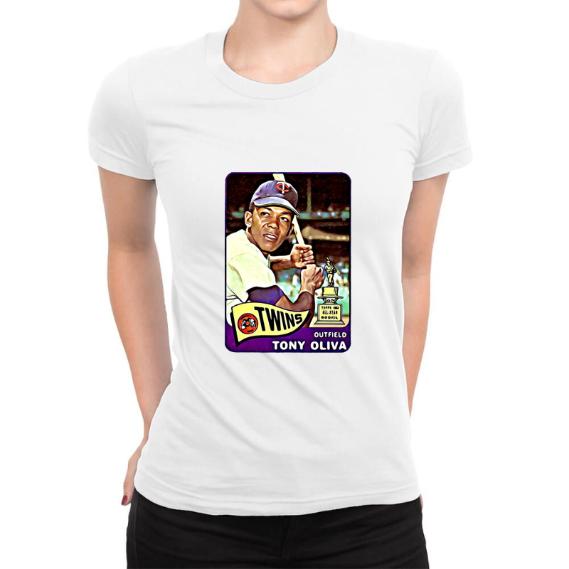 Tony Oliva 1965 Flashback Champs Ladies Fitted T-Shirt by liqualyfu | Artistshot