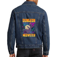 Dungeon Meowster Tabletop Gamer Silly Men Denim Jacket | Artistshot