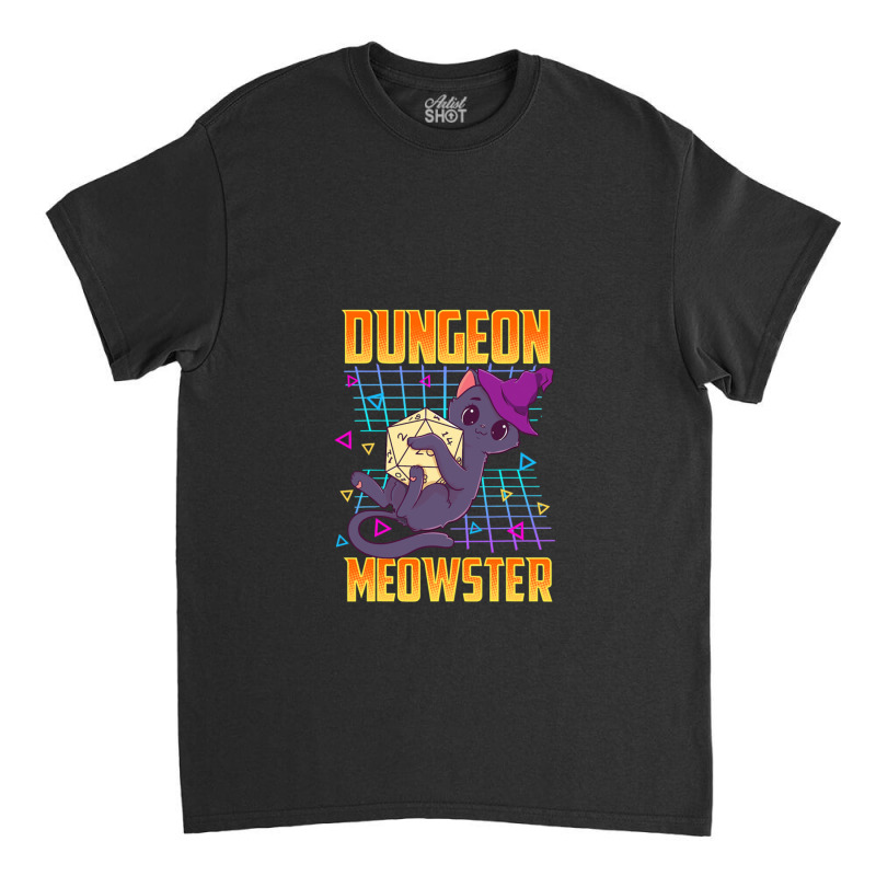 Dungeon Meowster Tabletop Gamer Silly Classic T-shirt | Artistshot