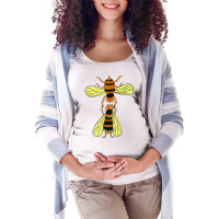 Bee Shirt Acrobatic Gymnast Bees Funny Gymnastics Bees T Shirt Maternity Scoop Neck T-shirt | Artistshot