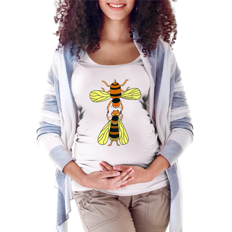 Bee Shirt Acrobatic Gymnast Bees Funny Gymnastics Bees T Shirt Maternity Scoop Neck T-shirt | Artistshot