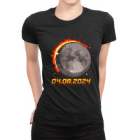 Eclipse 2024 April 08 Usa Annular Total Partial Astronomy T Shirt Ladies Fitted T-shirt | Artistshot