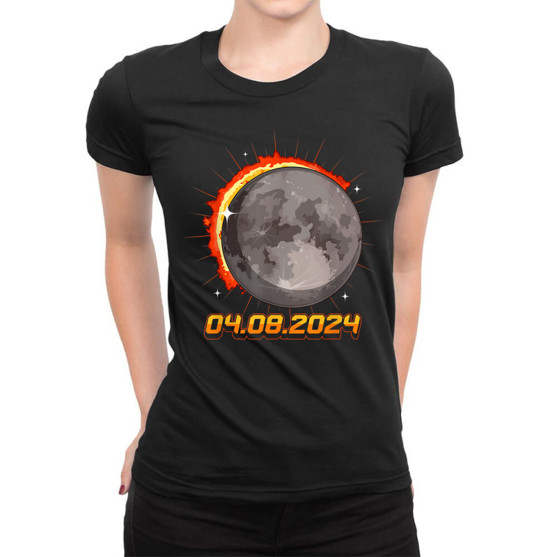 Eclipse 2024 April 08 Usa Annular Total Partial Astronomy T Shirt Ladies Fitted T-Shirt by adriacrogan7c3 | Artistshot