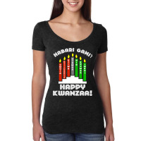 Habari Gani Happy Kwanzaa African American 7 Principles Long Sleeve T Women's Triblend Scoop T-shirt | Artistshot