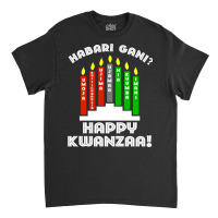 Habari Gani Happy Kwanzaa African American 7 Principles Long Sleeve T Classic T-shirt | Artistshot