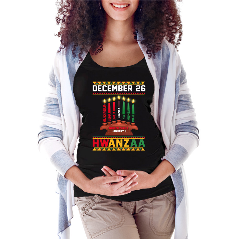 Happy Kwanzaa Kinara Candles Principles African American Men Sweatshir Maternity Scoop Neck T-shirt by keishawnredner | Artistshot