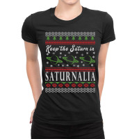 Saturnalia Sweatshirt   Christmas Sweater Style Sweatshirt Ladies Fitted T-shirt | Artistshot