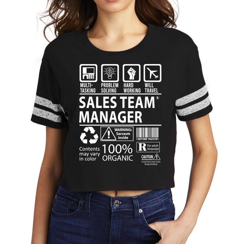 Sales Team Manager T Shirt - Multitasking Certified Job Gift Item Tee Scorecard Crop Tee by mckeebeckett3l9yxd | Artistshot