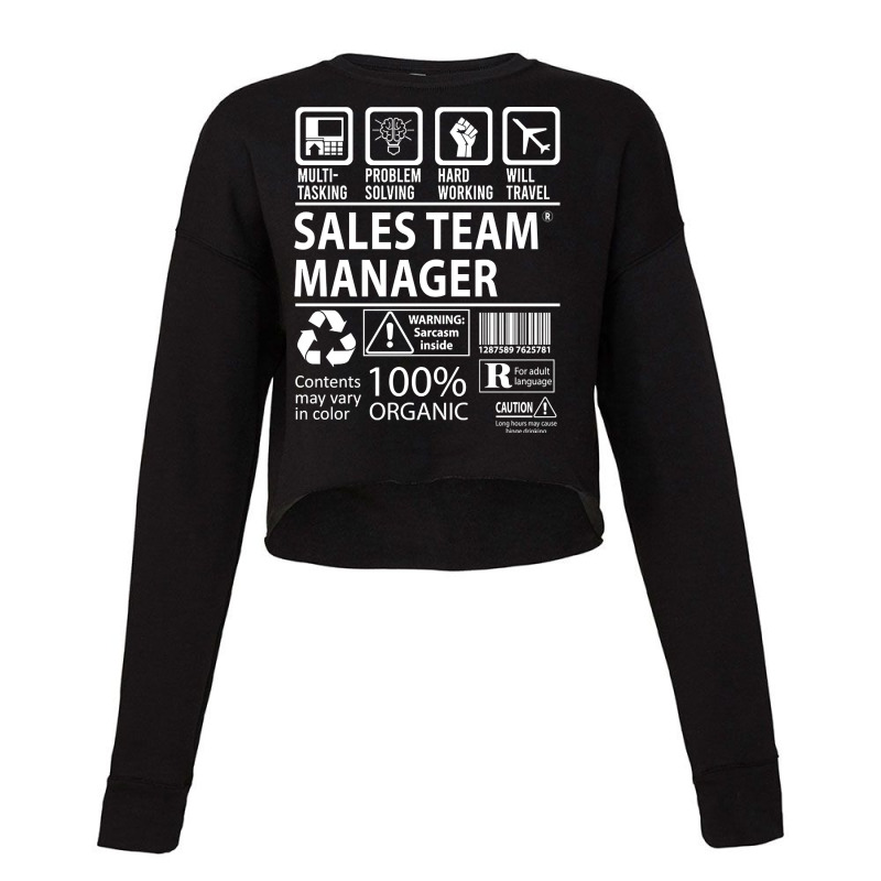 Sales Team Manager T Shirt - Multitasking Certified Job Gift Item Tee Cropped Sweater by mckeebeckett3l9yxd | Artistshot