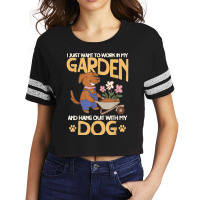 I Just Want To Work In My Garden And Hang Out With My Dog Scorecard Crop Tee | Artistshot