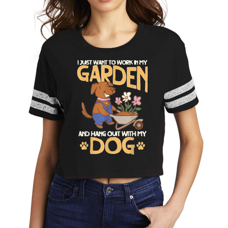 I Just Want To Work In My Garden And Hang Out With My Dog Scorecard Crop Tee by JEFFRWESSMAN | Artistshot