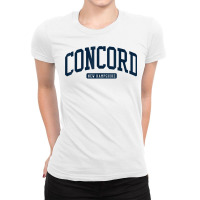 Concord New Hampshire Nh College University Style Navy T Shirt Ladies Fitted T-shirt | Artistshot