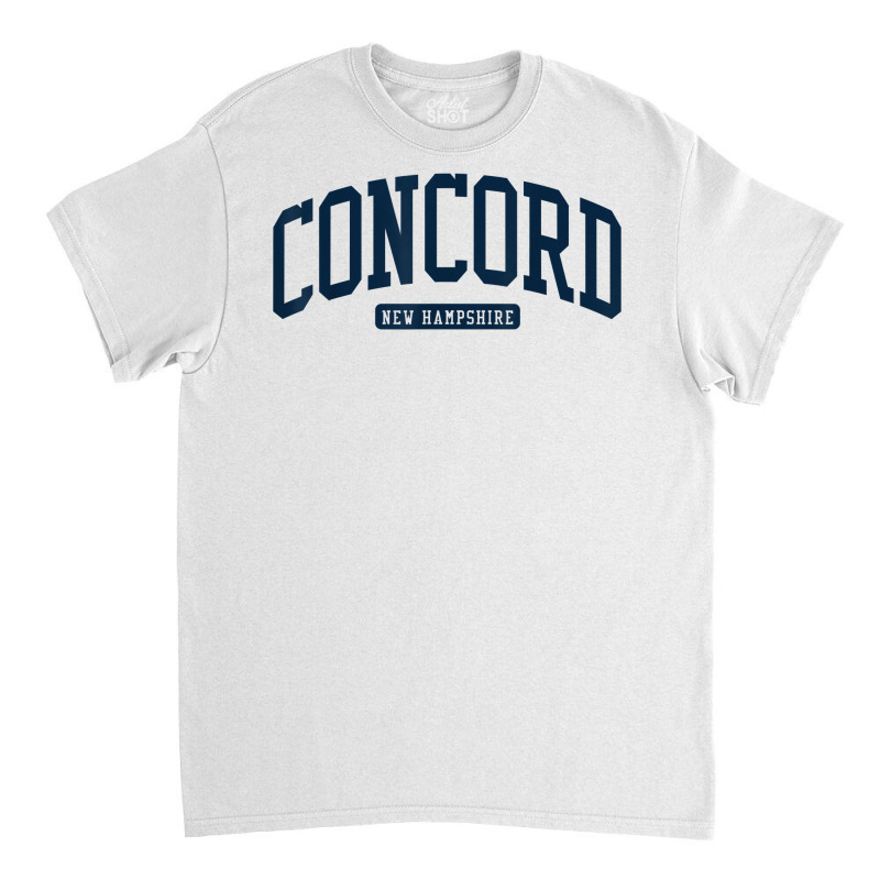 Concord New Hampshire Nh College University Style Navy T Shirt Classic T-shirt by mintywotm | Artistshot