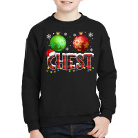 Chestnuts Funny Matching Couples Christmas Lights Nuts Chest T Shirt Youth Sweatshirt | Artistshot