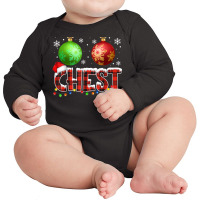 Chestnuts Funny Matching Couples Christmas Lights Nuts Chest T Shirt Long Sleeve Baby Bodysuit | Artistshot