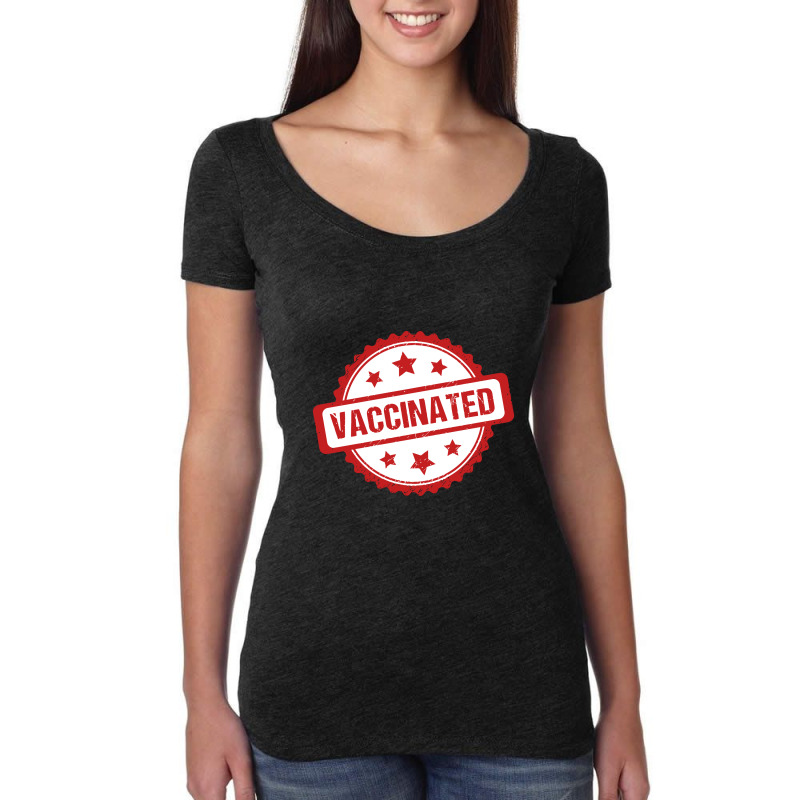 Vaccinated Women's Triblend Scoop T-shirt by liqualyfu | Artistshot