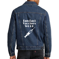 Vaccines Work Men Denim Jacket | Artistshot