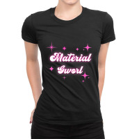 Material Gworl 2022 Viral Meme Pink Stars Text Girl Graphic T Shirt Ladies Fitted T-shirt | Artistshot