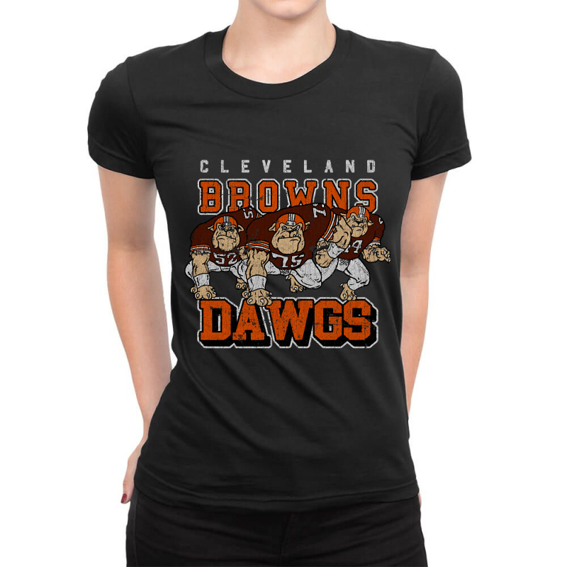 Cleveland Dawgs Ladies Fitted T-Shirt by bummercaught | Artistshot